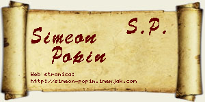 Simeon Popin vizit kartica
